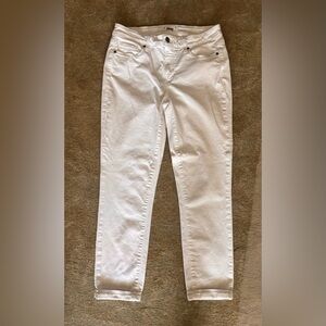 PAIGE Kylie Crop Jeans Women’s Size 30 White Optic Straight Leg Denim